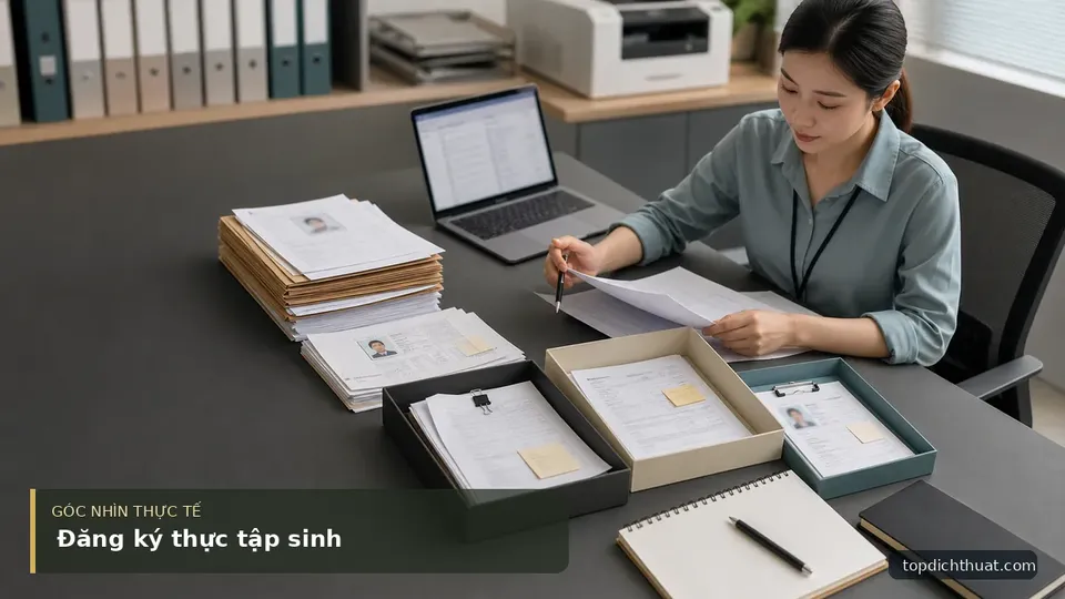 Đăng ký thực tập sinh — hình minh họa dịch thuật