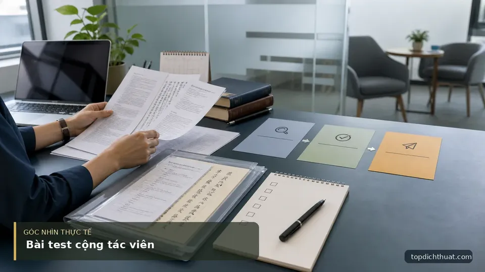 Bài test cộng tác viên — hình minh họa dịch thuật