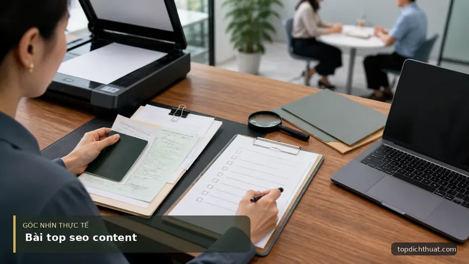 Bài top seo content — hình minh họa dịch thuật