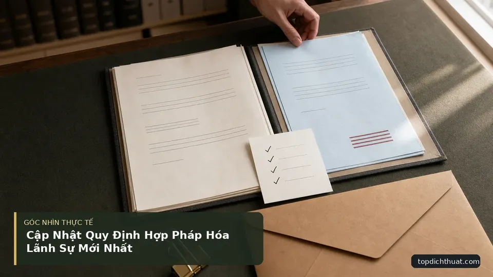 Chi tiết minh họa dịch thuật trong bài Cập Nhật Quy Định Hợp Pháp Hóa Lãnh Sự Mới Nhất