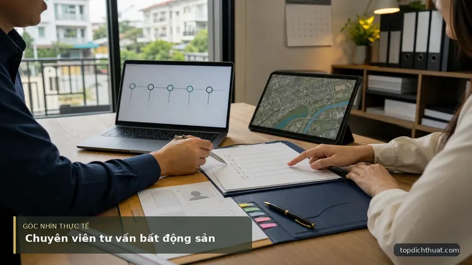 Chuyên viên tư vấn bất động sản — hình minh họa dịch thuật