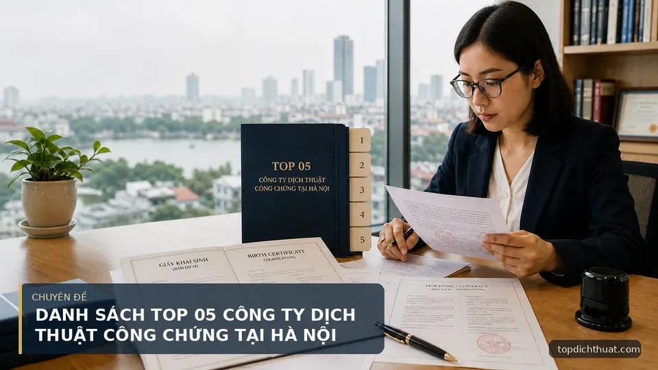 DANH SÁCH TOP 05 CÔNG TY DỊCH THUẬT CÔNG CHỨNG TẠI HÀ NỘI