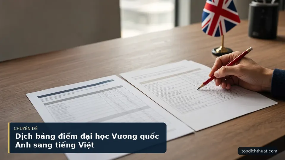 Dịch bảng điểm đại học Vương quốc Anh sang tiếng Việt