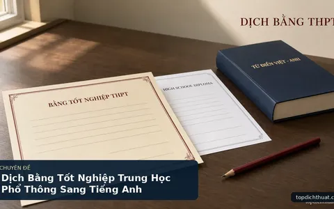 Dịch Bằng Tốt Nghiệp Trung Học Phổ Thông Sang Tiếng Anh