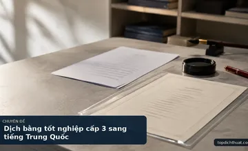 Dịch bằng tốt nghiệp cấp 3 sang tiếng Trung Quốc