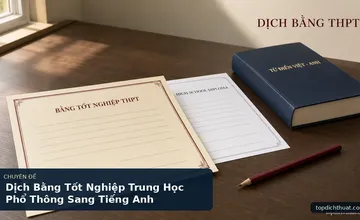 Dịch Bằng Tốt Nghiệp Trung Học Phổ Thông Sang Tiếng Anh