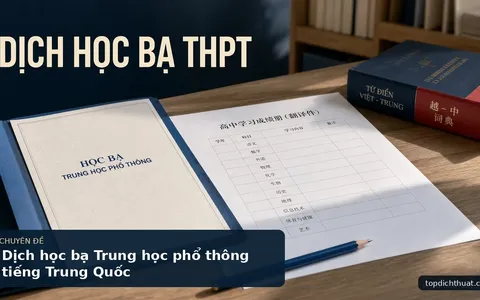 Dịch học bạ Trung học phổ thông tiếng Trung Quốc