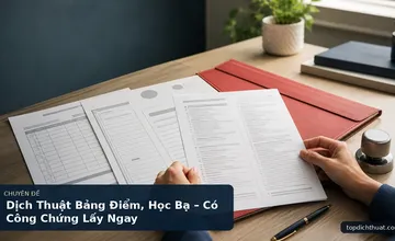 Dịch Thuật Bảng Điểm, Học Bạ – Có Công Chứng Lấy Ngay