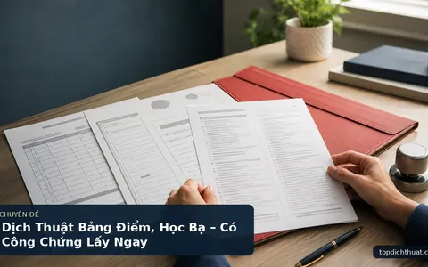 Dịch Thuật Bảng Điểm, Học Bạ – Có Công Chứng Lấy Ngay