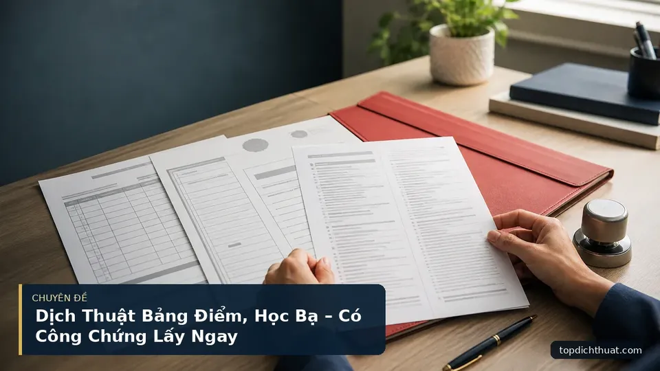 Dịch Thuật Bảng Điểm, Học Bạ – Có Công Chứng Lấy Ngay