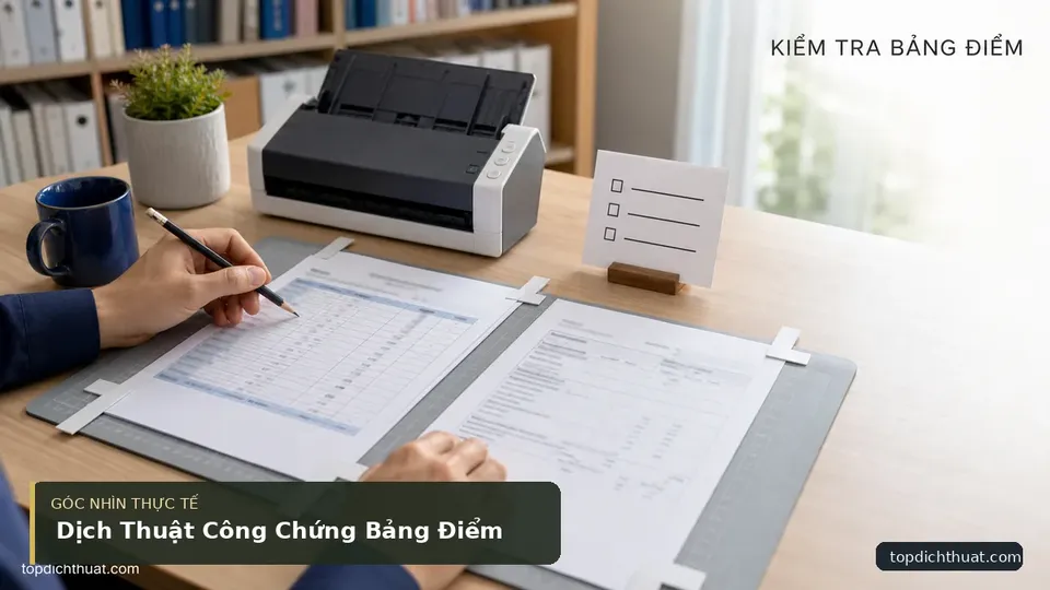 Chi tiết minh họa dịch thuật trong bài Dịch Thuật Công Chứng Bảng Điểm