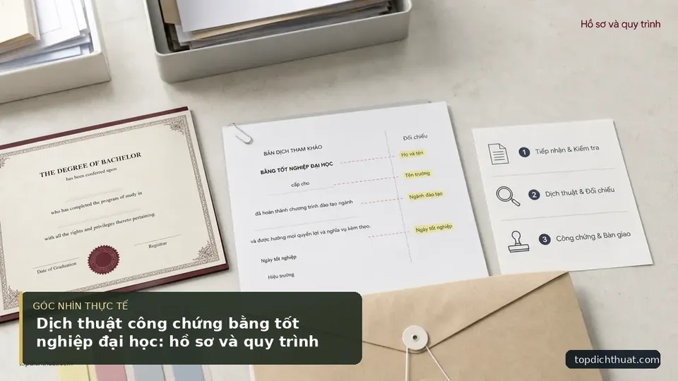 Chi tiết minh họa dịch thuật trong bài Dịch thuật công chứng bằng tốt nghiệp đại học: hồ sơ và quy trình