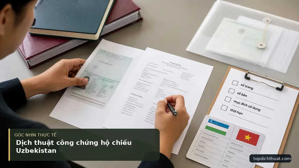 Chi tiết minh họa dịch thuật trong bài Dịch thuật công chứng hộ chiếu Uzbekistan