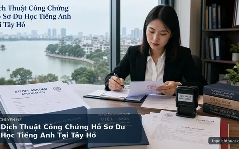 Dịch Thuật Công Chứng Hồ Sơ Du Học Tiếng Anh Tại Tây Hồ