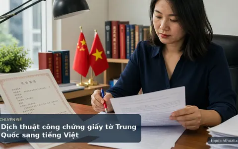 Dịch thuật công chứng giấy tờ Trung Quốc sang tiếng Việt