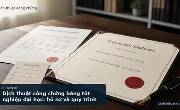 Dịch thuật công chứng bằng tốt nghiệp đại học: hồ sơ và quy trình