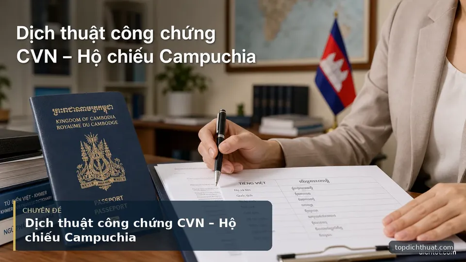 Dịch thuật công chứng CVN – Hộ chiếu Campuchia
