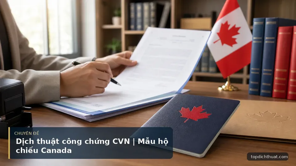 Dịch thuật công chứng CVN | Mẫu hộ chiếu Canada