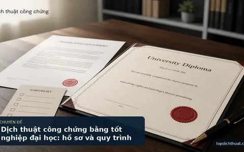 Dịch thuật công chứng bằng tốt nghiệp đại học: hồ sơ và quy trình