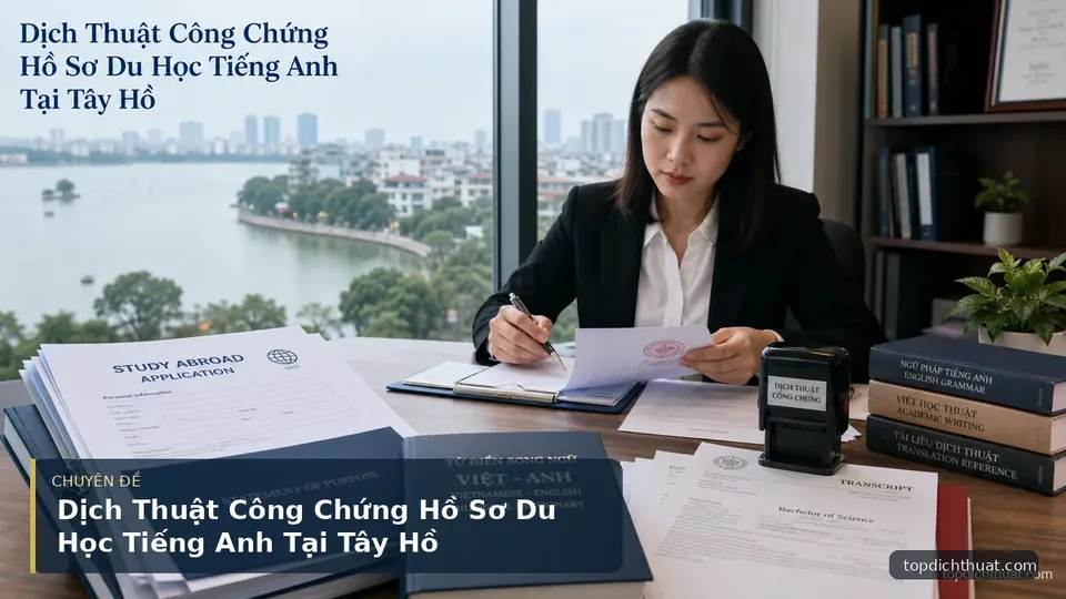 Dịch Thuật Công Chứng Hồ Sơ Du Học Tiếng Anh Tại Tây Hồ