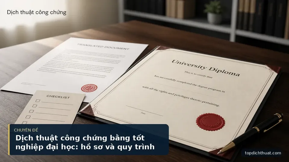 Dịch thuật công chứng bằng tốt nghiệp đại học: hồ sơ và quy trình