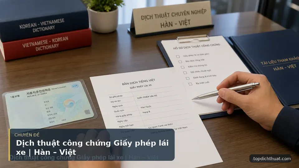 Dịch thuật công chứng Giấy phép lái xe | Hàn – Việt