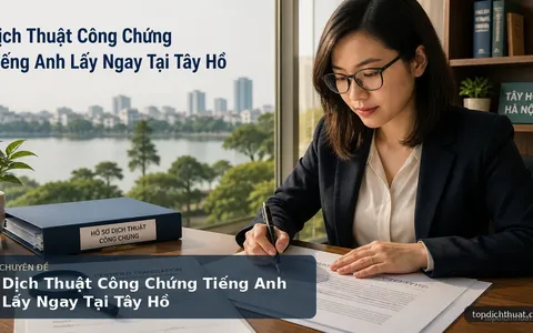 Dịch Thuật Công Chứng Tiếng Anh Lấy Ngay Tại Tây Hồ