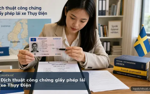 Dịch thuật công chứng giấy phép lái xe Thụy Điện