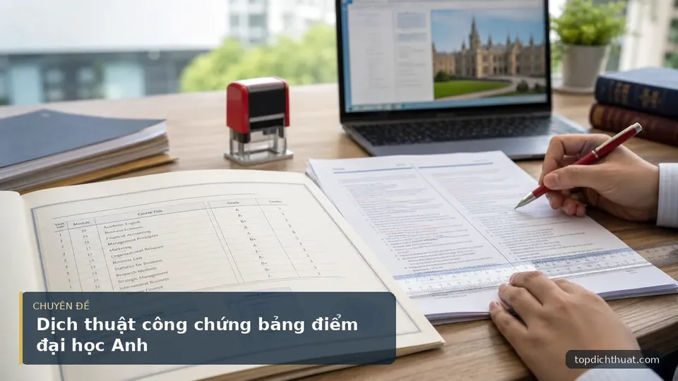 Dịch thuật công chứng bảng điểm đại học Anh
