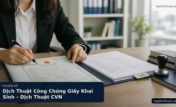 Dịch Thuật Công Chứng Giấy Khai Sinh – Dịch Thuật CVN