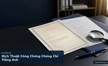 Dịch Thuật Công Chứng Chứng Chỉ Tiếng Anh