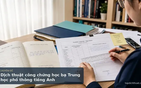 Dịch thuật công chứng học bạ Trung học phổ thông tiếng Anh