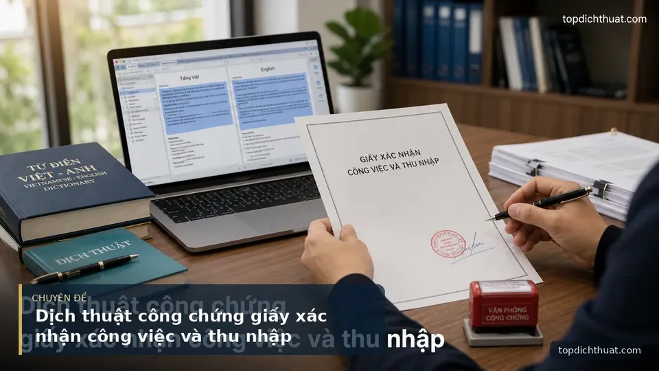 Dịch thuật công chứng giấy xác nhận công việc và thu nhập