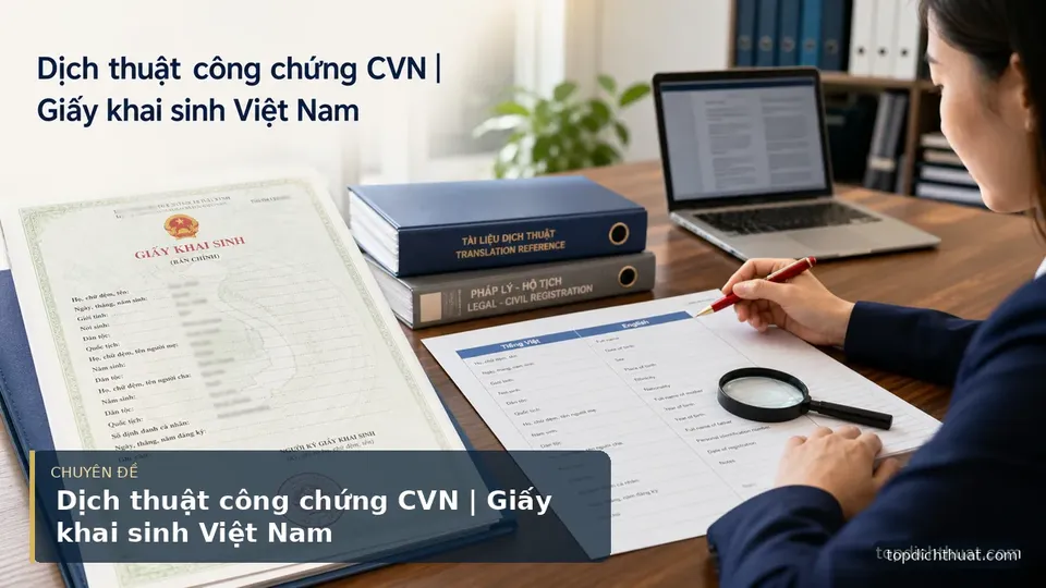Dịch thuật công chứng CVN | Giấy khai sinh Việt Nam