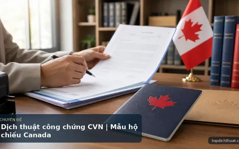 Dịch thuật công chứng CVN | Mẫu hộ chiếu Canada