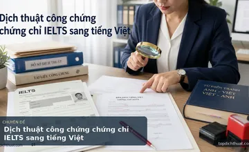Dịch thuật công chứng chứng chỉ IELTS sang tiếng Việt