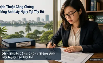 Dịch Thuật Công Chứng Tiếng Anh Lấy Ngay Tại Tây Hồ