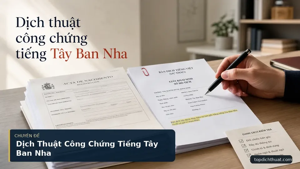 Dịch Thuật Công Chứng Tiếng Tây Ban Nha