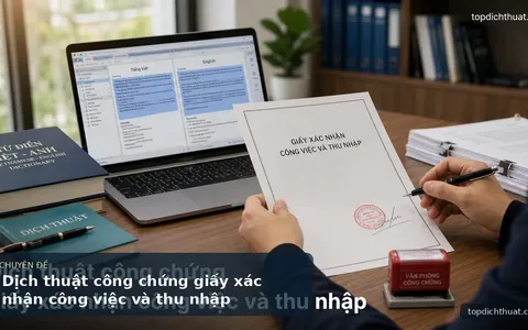 Dịch thuật công chứng giấy xác nhận công việc và thu nhập