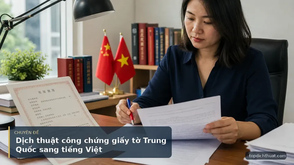 Dịch thuật công chứng giấy tờ Trung Quốc sang tiếng Việt