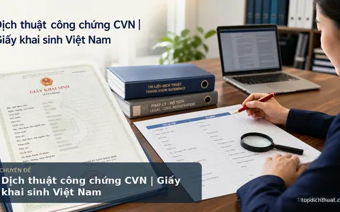 Dịch thuật công chứng CVN | Giấy khai sinh Việt Nam
