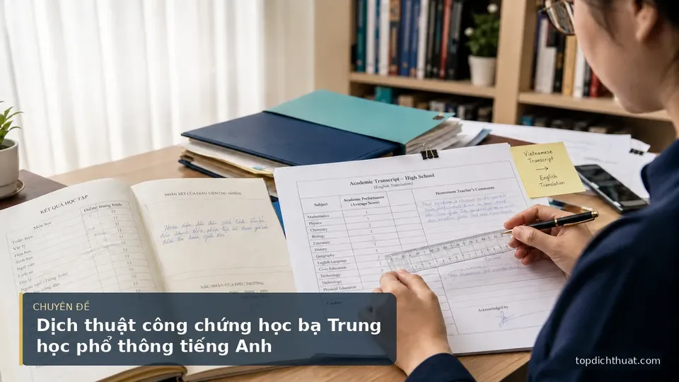 Dịch thuật công chứng học bạ Trung học phổ thông tiếng Anh