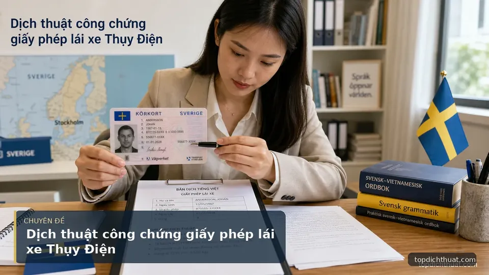 Dịch thuật công chứng giấy phép lái xe Thụy Điện