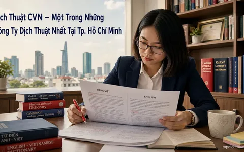 Dịch Thuật CVN – Một Trong Những Công Ty Dịch Thuật Nhất Tại Tp. Hồ Chí Minh