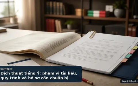 Dịch thuật tiếng Ý: phạm vi tài liệu, quy trình và hồ sơ cần chuẩn bị