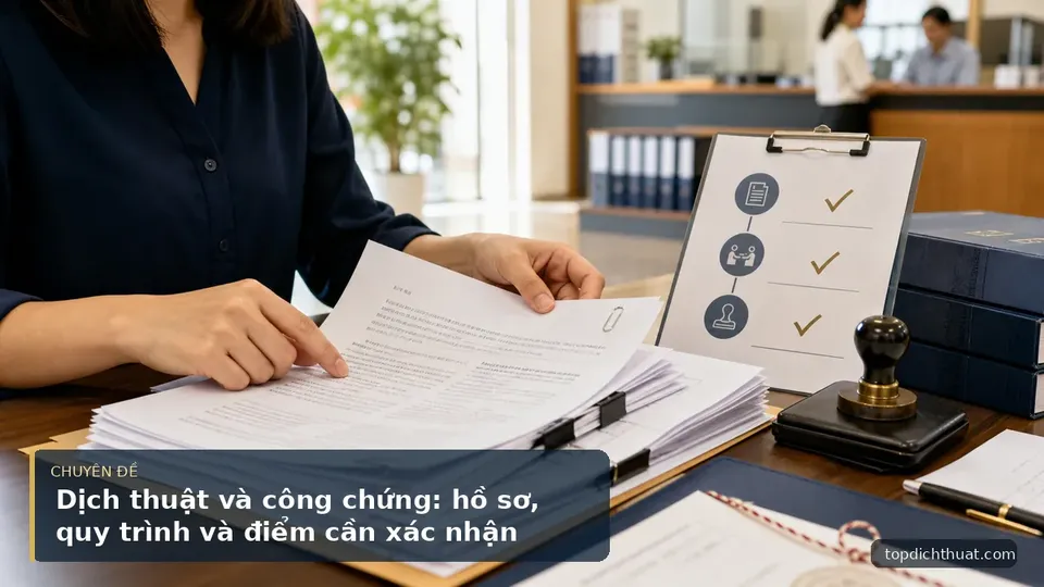 Dịch thuật và công chứng: hồ sơ, quy trình và điểm cần xác nhận