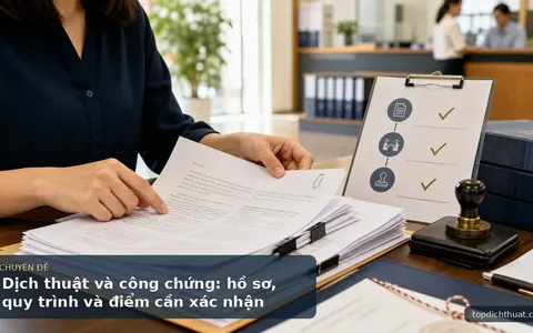Dịch thuật và công chứng: hồ sơ, quy trình và điểm cần xác nhận