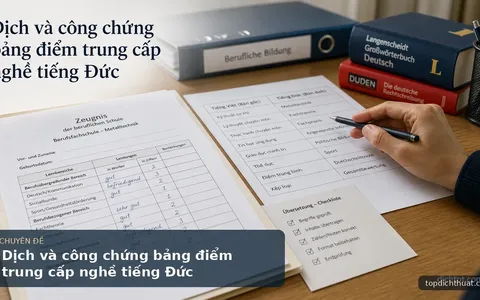Dịch và công chứng bảng điểm trung cấp nghề tiếng Đức