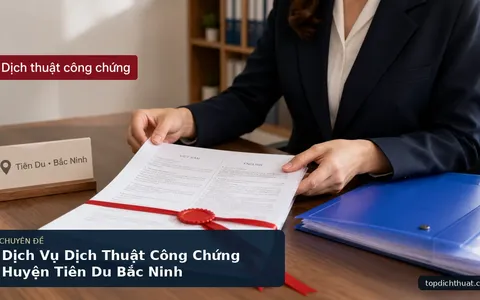 Dịch Vụ Dịch Thuật Công Chứng Huyện Tiên Du Bắc Ninh