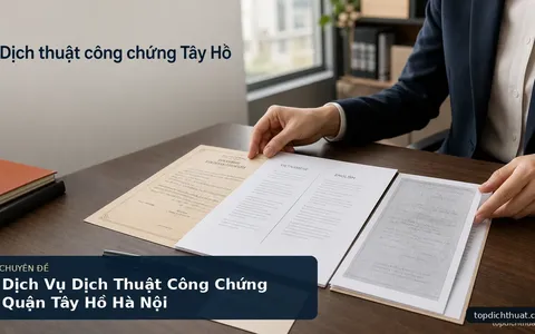 Dịch Vụ Dịch Thuật Công Chứng Quận Tây Hồ Hà Nội